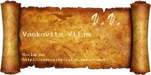 Vaskovits Vilja névjegykártya